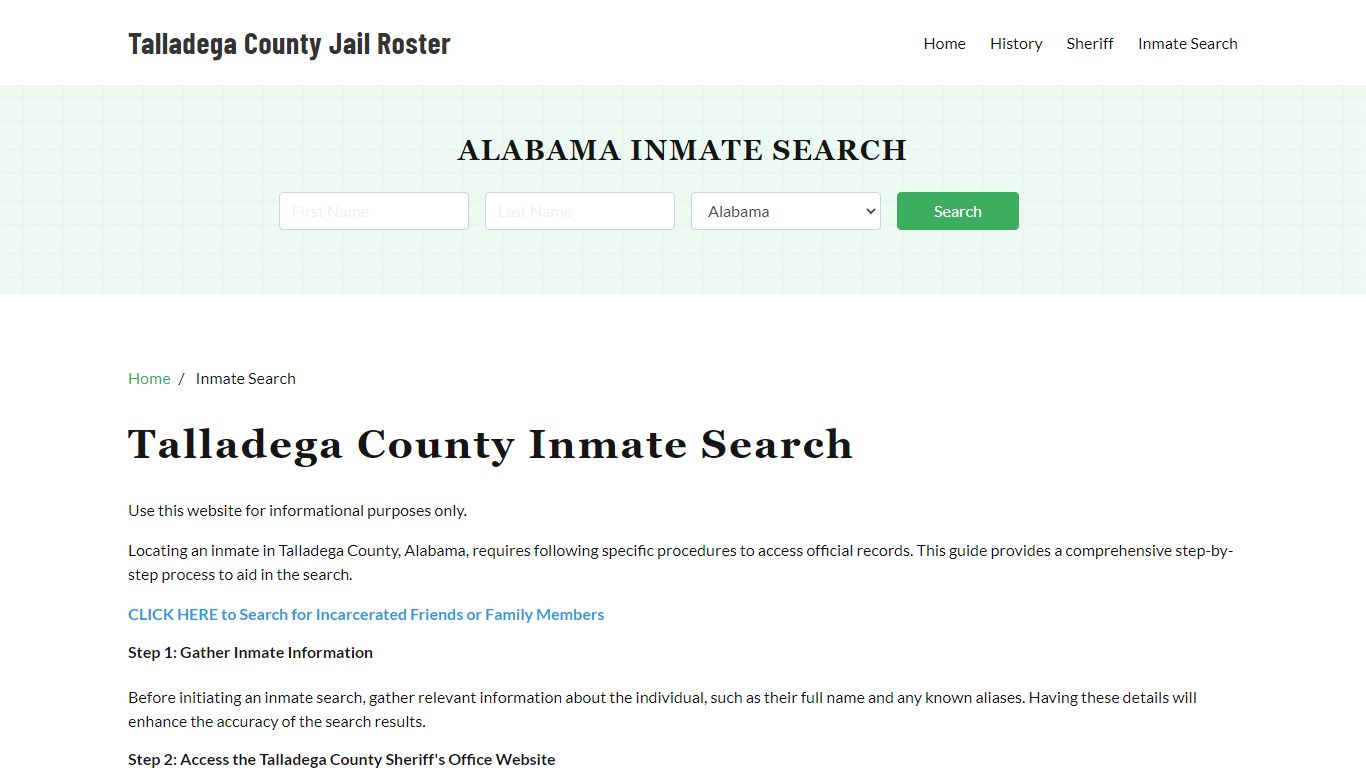 Talladega County, AL Detainee Lookup - TALLADEGASHERIFF.ORG